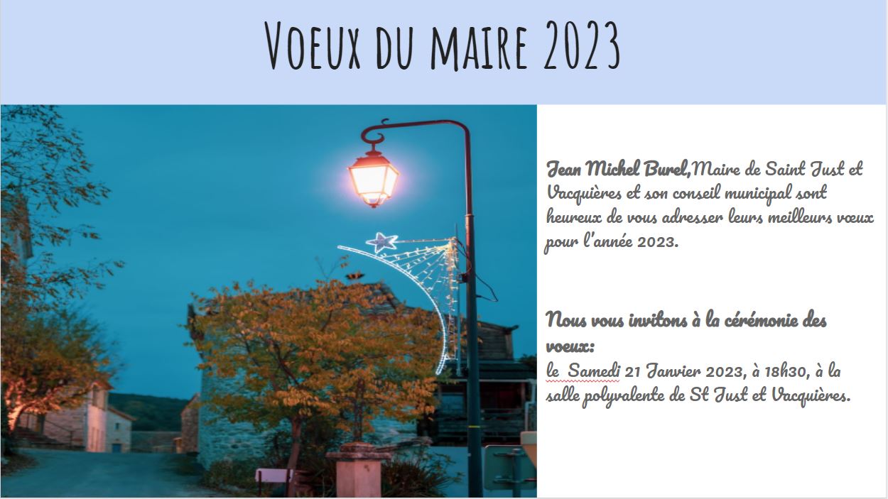 Vœux du maire